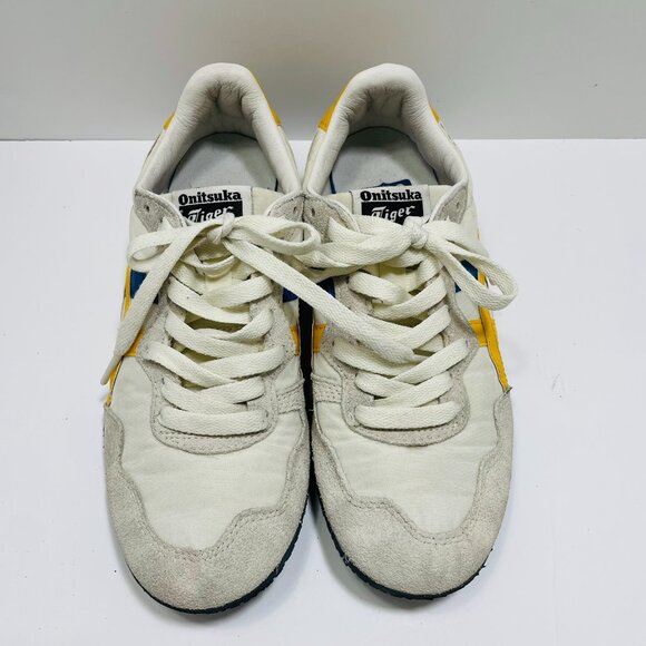 Onitsuka Tiger Serrano Sneakers White Yellow Blue – Women’s US 4 /Youth US 3 - Picture 2 of 9